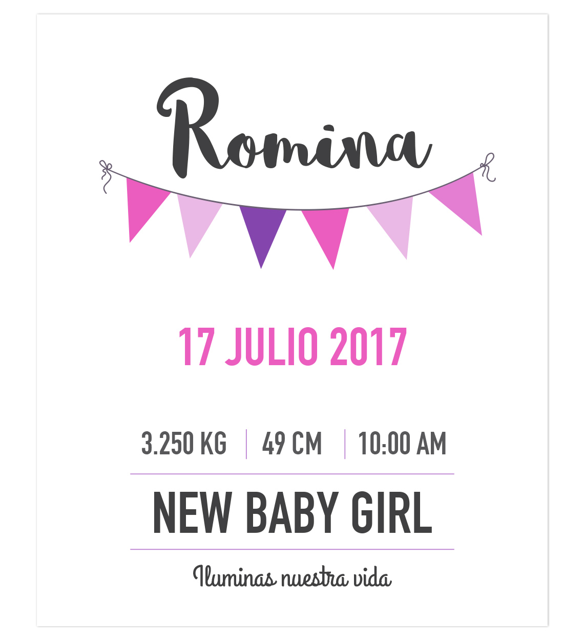 Banner Info Bebé Fiesta Niña