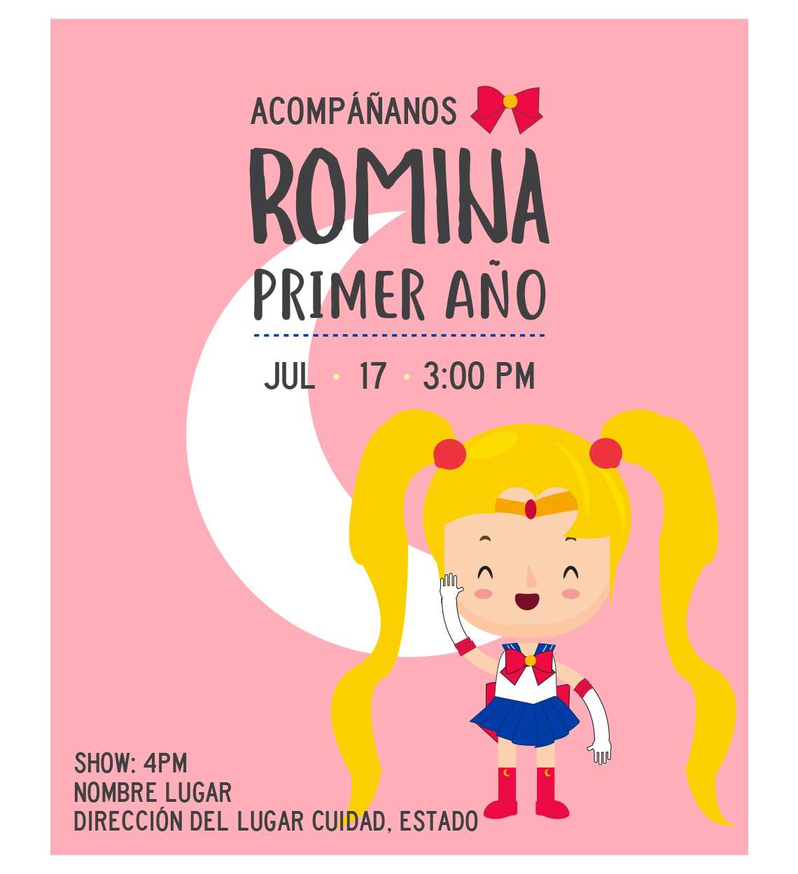 Invitación Cumpleaños Serena