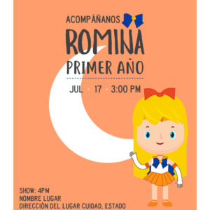 Invitación Cumpleaños Sailor Venus