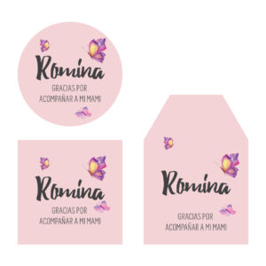 Tarjeta Agradecimiento Baby Shower Mariposa