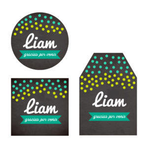 Tarjeta Agradecimiento Baby Shower Puntos Colores