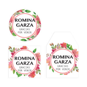 Tarjeta Agradecimiento Despedida de Soltera Flor Circular