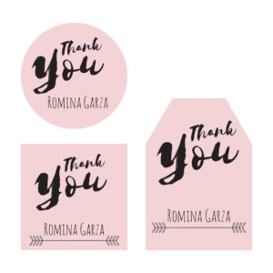 Tarjeta Agradecimiento Despedida de Soltera Rosa Claro