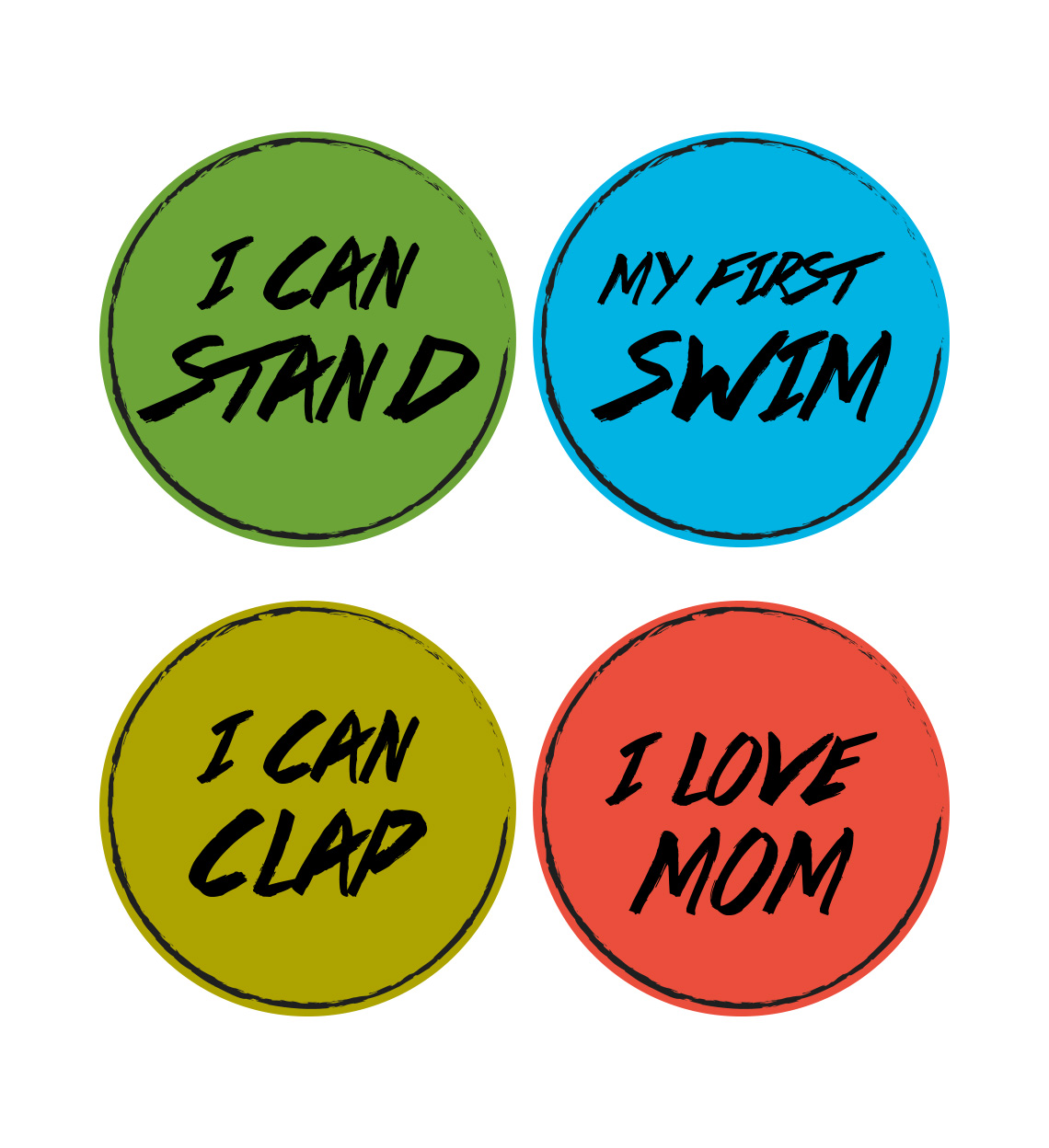 Diseño de Stickers Avance del Bebito