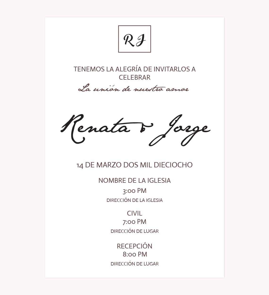 Invitación Boda Cuadro - Imagen 2