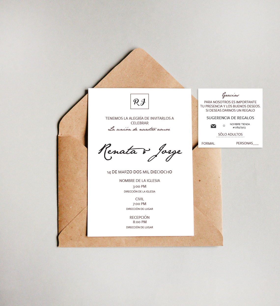 Invitación Boda Cuadro