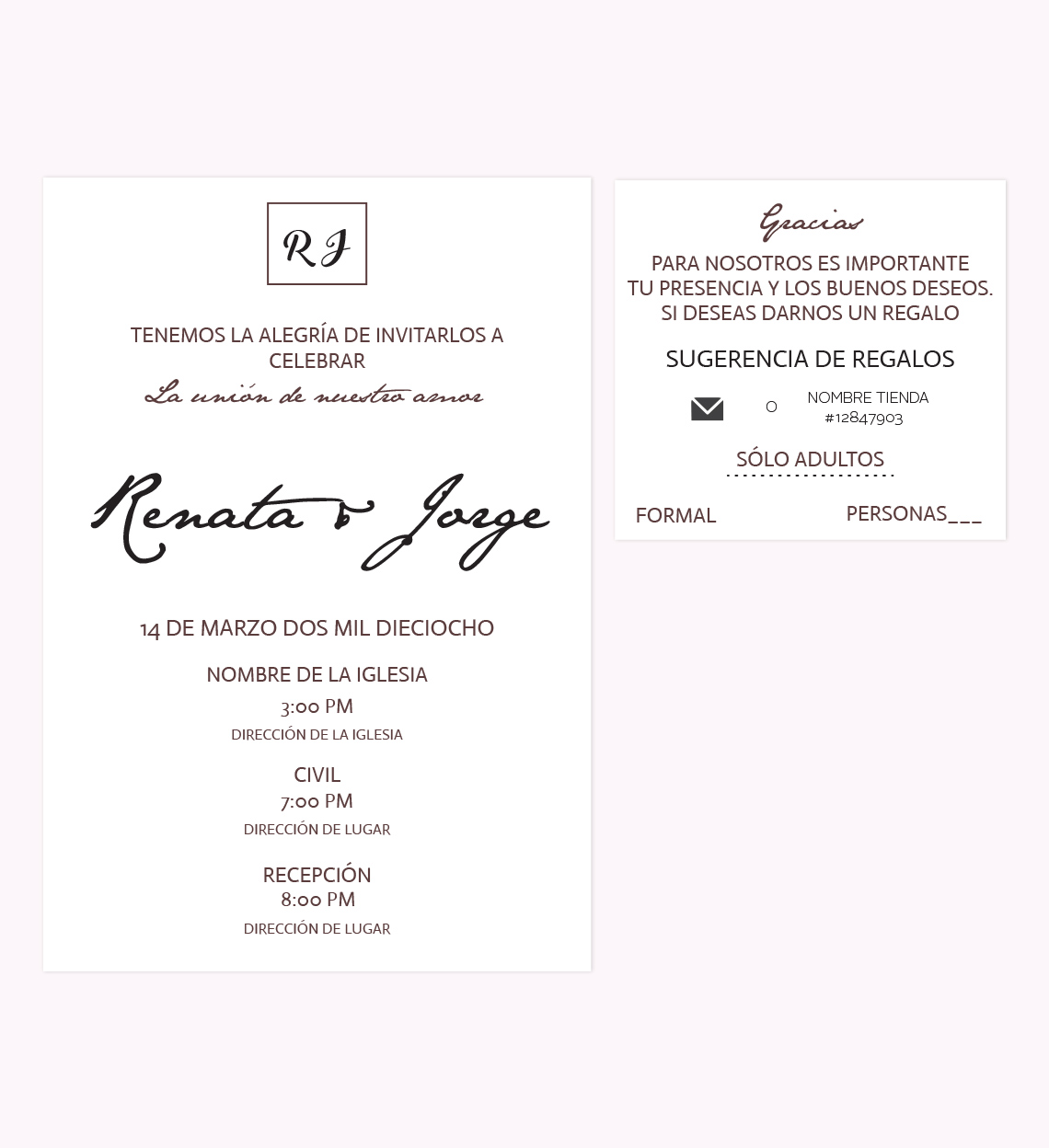 Invitación Boda Cuadro - Imagen 3