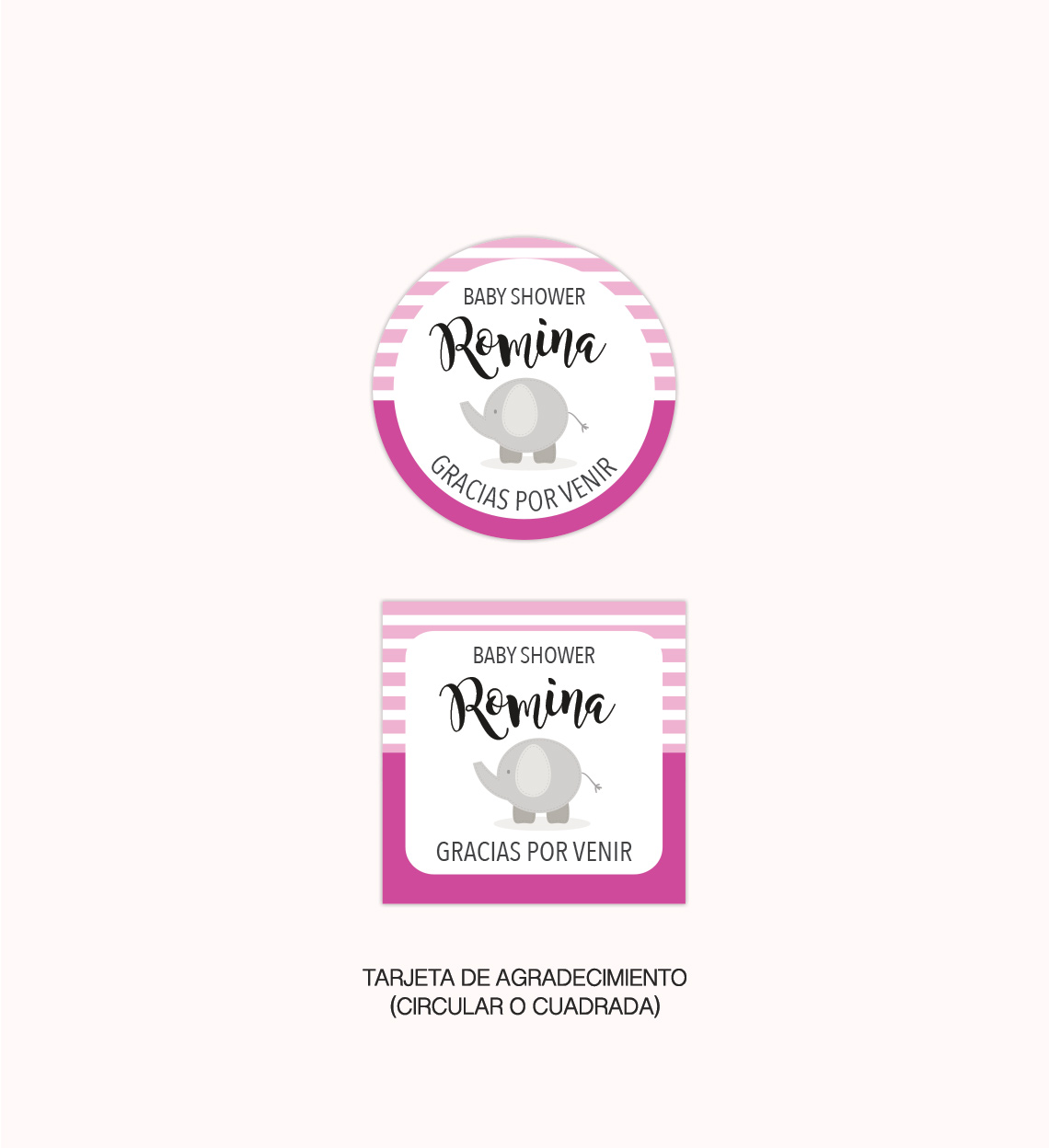 Kit Completo Fiesta Baby Shower Elefante Rosa - Imagen 5