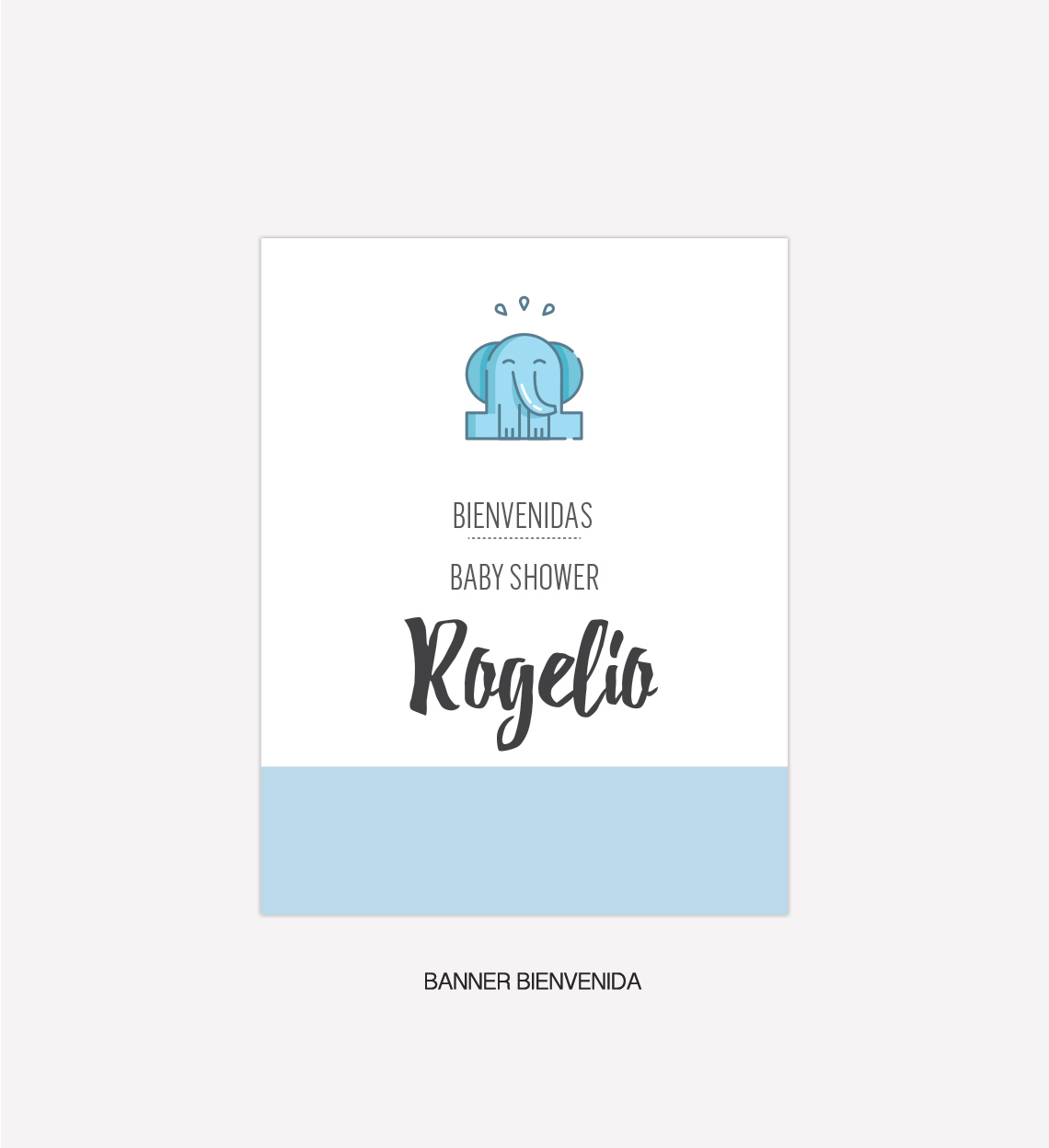 Kit Completo Fiesta Baby Shower Elefante Azul - Imagen 2