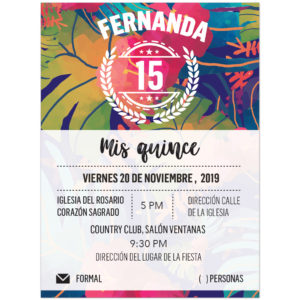 Invitación XV Años Florida