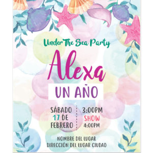 Invitación Cumpleaños Sirena Estrella