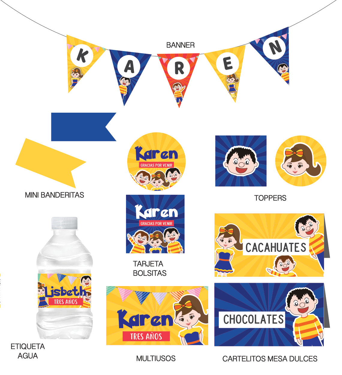 Kit Infantil Bely, Beto y Pepo Baila