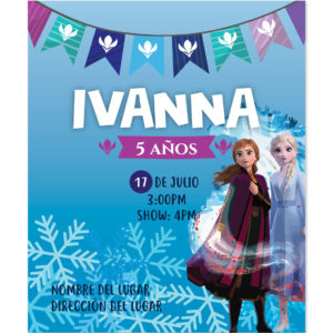 Invitación Ana y Elsa Frozen 2